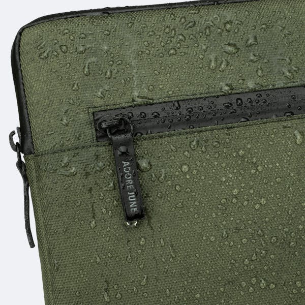 Image 5 of Adore June Bent Premium Sleeve for Apple iPad Pro 11 and iPad Air 10.9 2020 Color Olive-Green